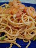 "Recook" Spaghetti with shrimps and Scallions paste