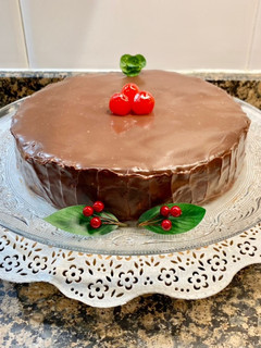 Una foto de Tarta de galletas, chocolate y dulce de leche