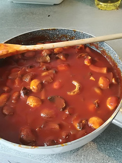 Una foto de Ragú de champiñones