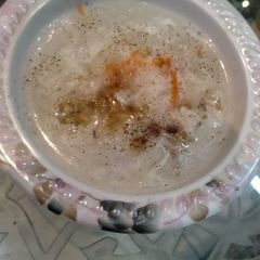 A picture of Chicken corn soup.