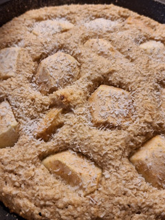 Una foto de Torta de avena, coco y manzana