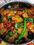 Kaddu Aloo chana Masala