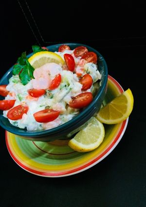 Una foto de Ensalada 🥗 de camarones 🍤