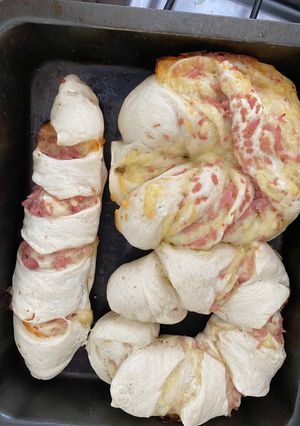 Una foto de Pan y rosca de panadería (con la misma masa)