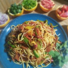 A picture of Spicy Spaghetti.