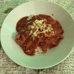 A picture of Mexican chili chicken.
