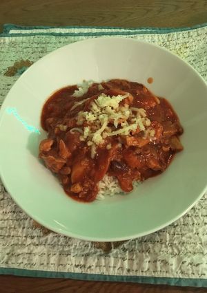 A picture of Mexican chili chicken.