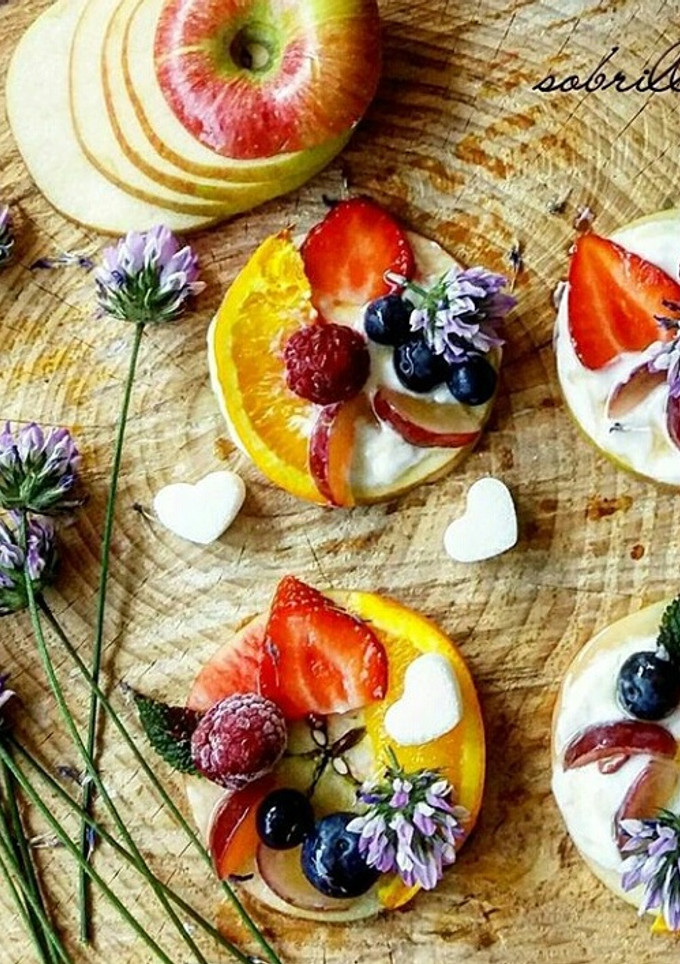 Una foto de Snack de manzana