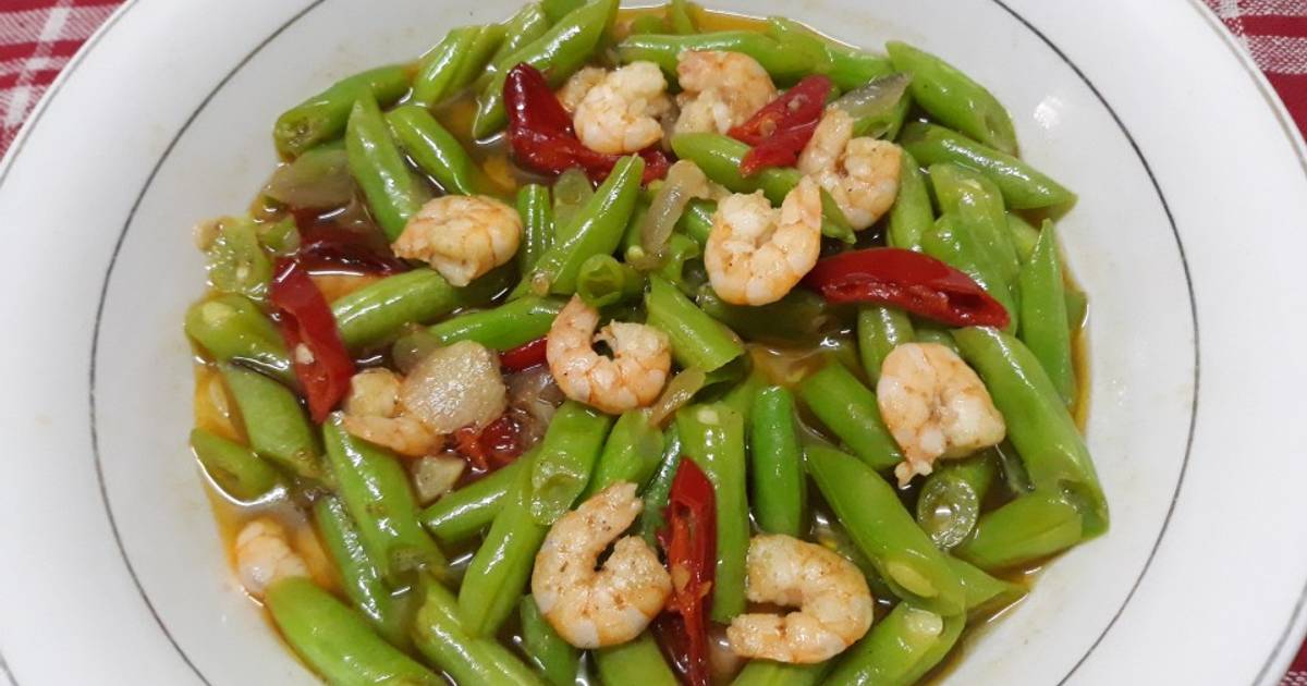 Resep Tumis Buncis Udang Ala Bonky S Kitchen Oleh Agnes La Lang Cookpad