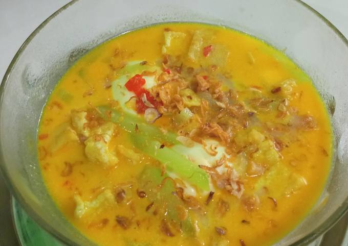 Ini dia! Bagaimana cara bikin Gulai labu siam, telur dan tahu ala lontong jakarta sajian Idul Fitri  gurih