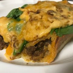 A picture of Redneck Stuffed Manicotti.