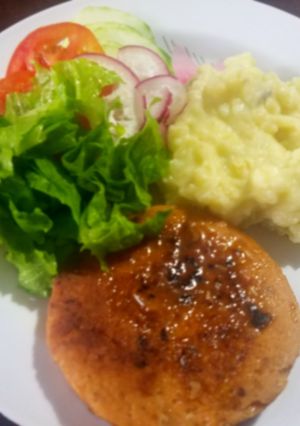 Una foto de Salmón en salsa agridulce
