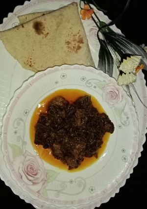 A picture of Palak gosht In cooker.