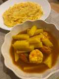 Southern Thai Yellow Curry with Young Coconut Shoots and Shrimp