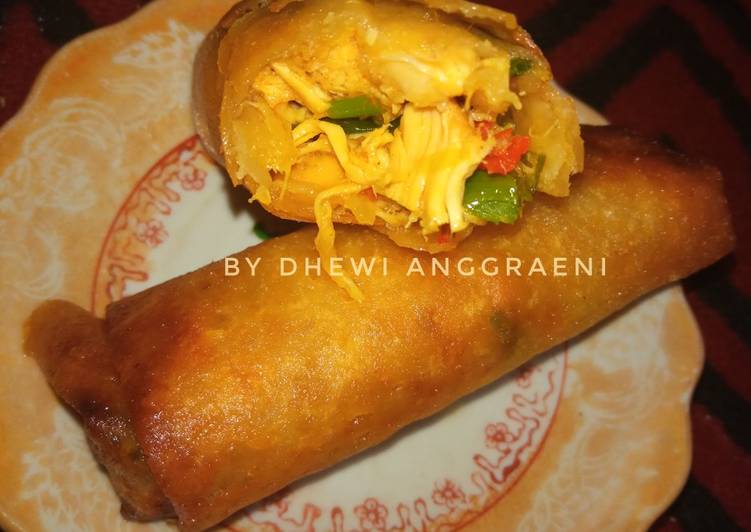 Resep masakan Lumpia ayam pedass | Cara Bikin Lumpia ayam pedass Yang Sedap