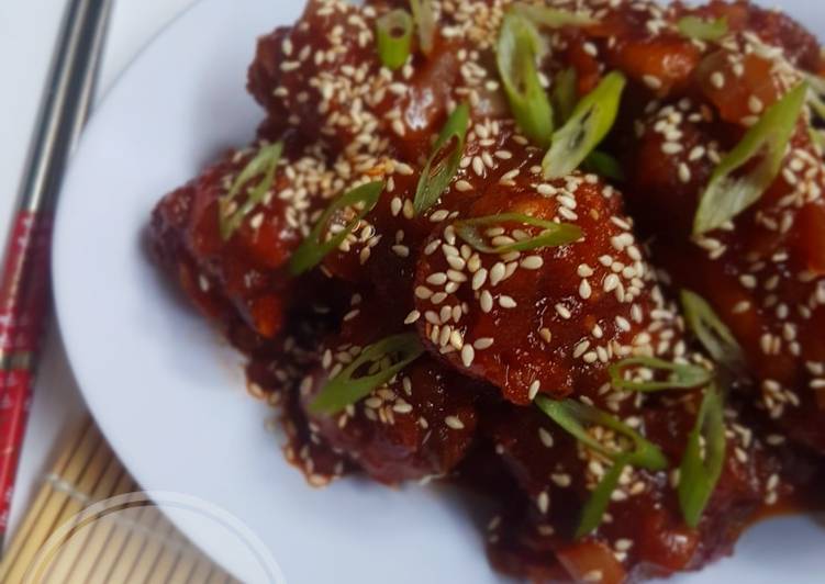 Cara Menyiapkan 172# korean chiken spicy wings yang Enak!