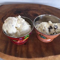 A picture of Salted chocolate, nut and honey ice cream.