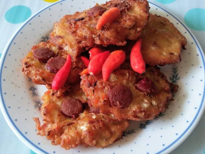 Langkah Mudah untuk Membuat Resep Bakwan sayur dan sosis kriuk yang  Bikin Ketagihan Anti Ribet, Lezat