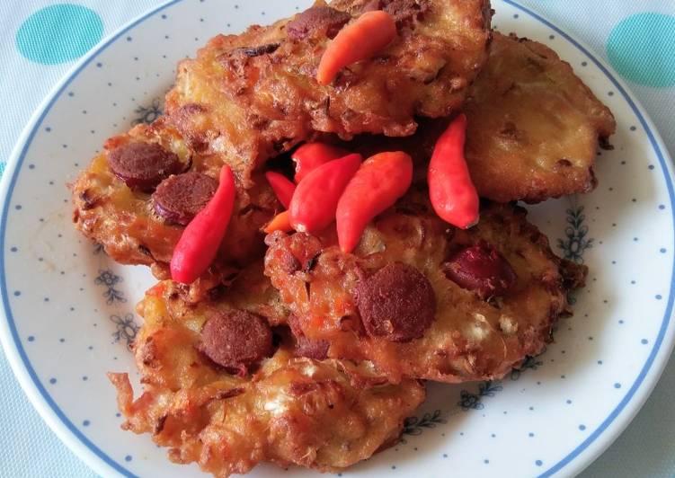Resep Bakwan sayur dan sosis kriuk Anti Gagal
