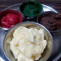 A picture of Homemade Whipped Cream using 4 ingredients.