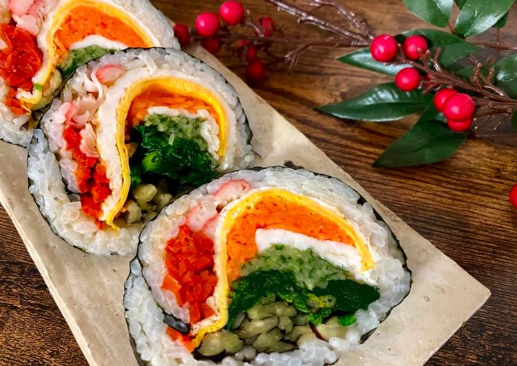 Recipe of Any-night-of-the-week Rainbow Roll Sushi