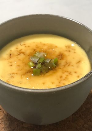 A picture of Steamed egg in a mug.