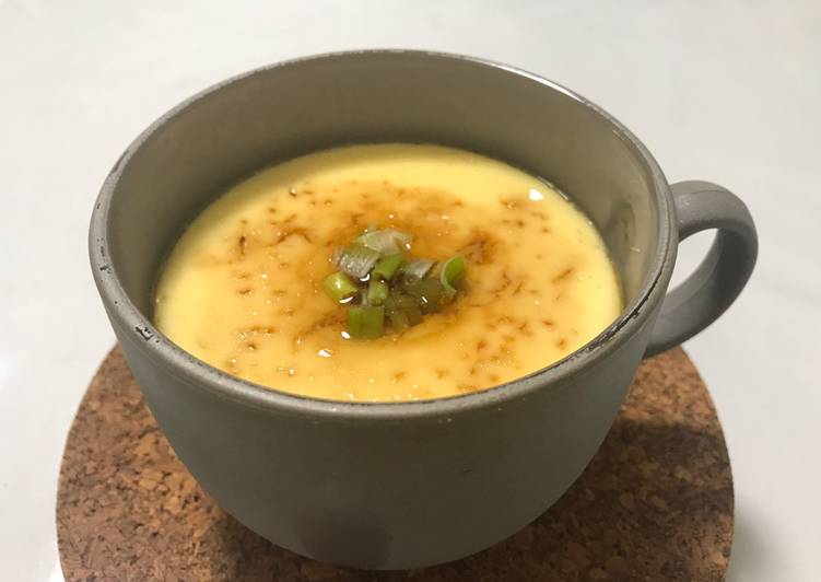 Steamed egg in a mug