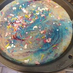 A picture of Violet's Unicorn Pie.