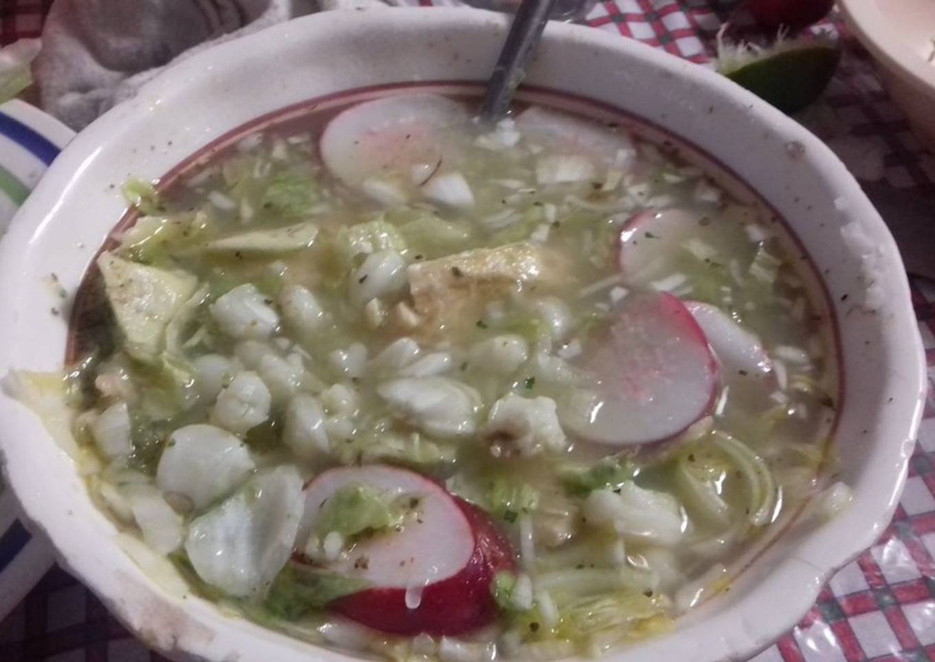 Pozole verde de pescado para cuaresma las Correa