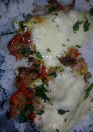 Una foto de Arroz gratinado con atún