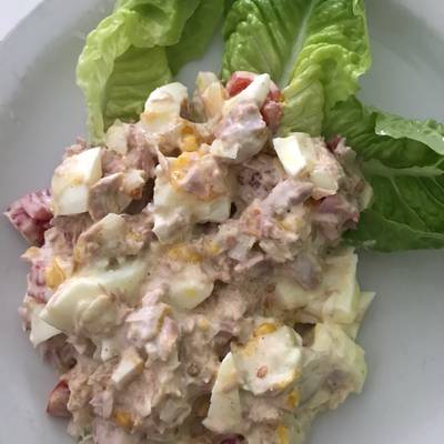 Keto- ensalada de atún y huevo con mayonesa casera Receta de Morena García  Ferre- Cookpad