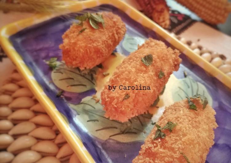 Langkah Mudah untuk Menyiapkan Crochette di Mais (Kroket Jagung), Lezat Sekali