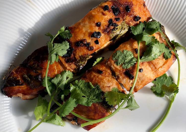 Recipe of Award-winning Baked Chipotle Salmon. #glutenfree