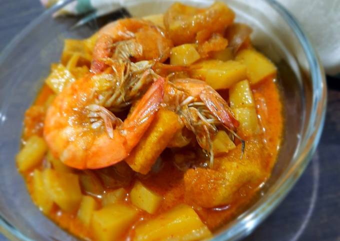 Sambel goreng kentang udang krecek(kulit)