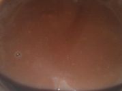 Una foto de chocolate caliente