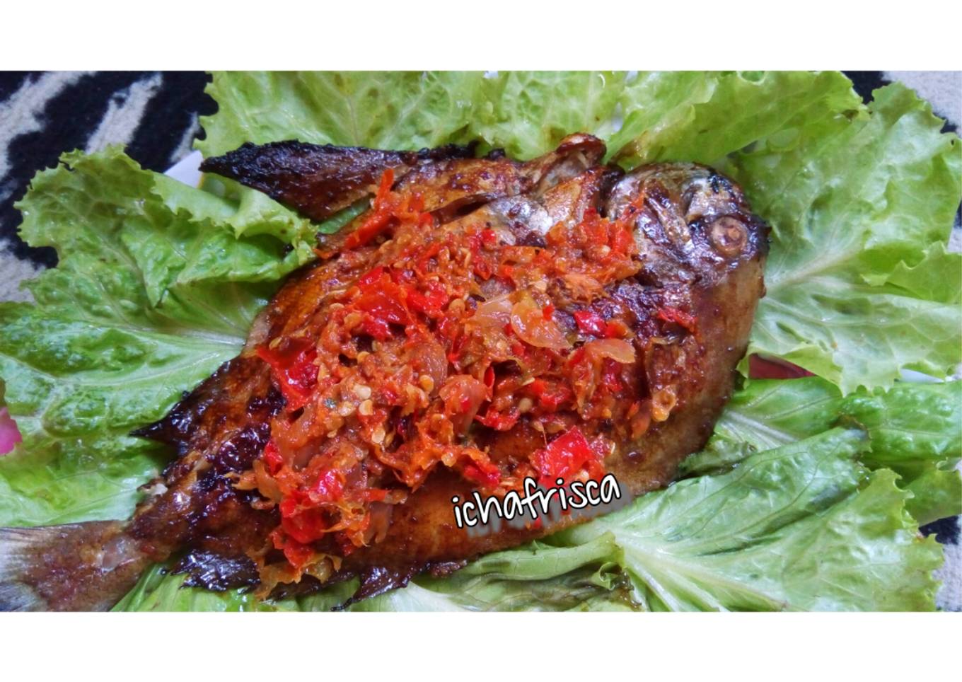 Bawal bakar teflon sambal bawang