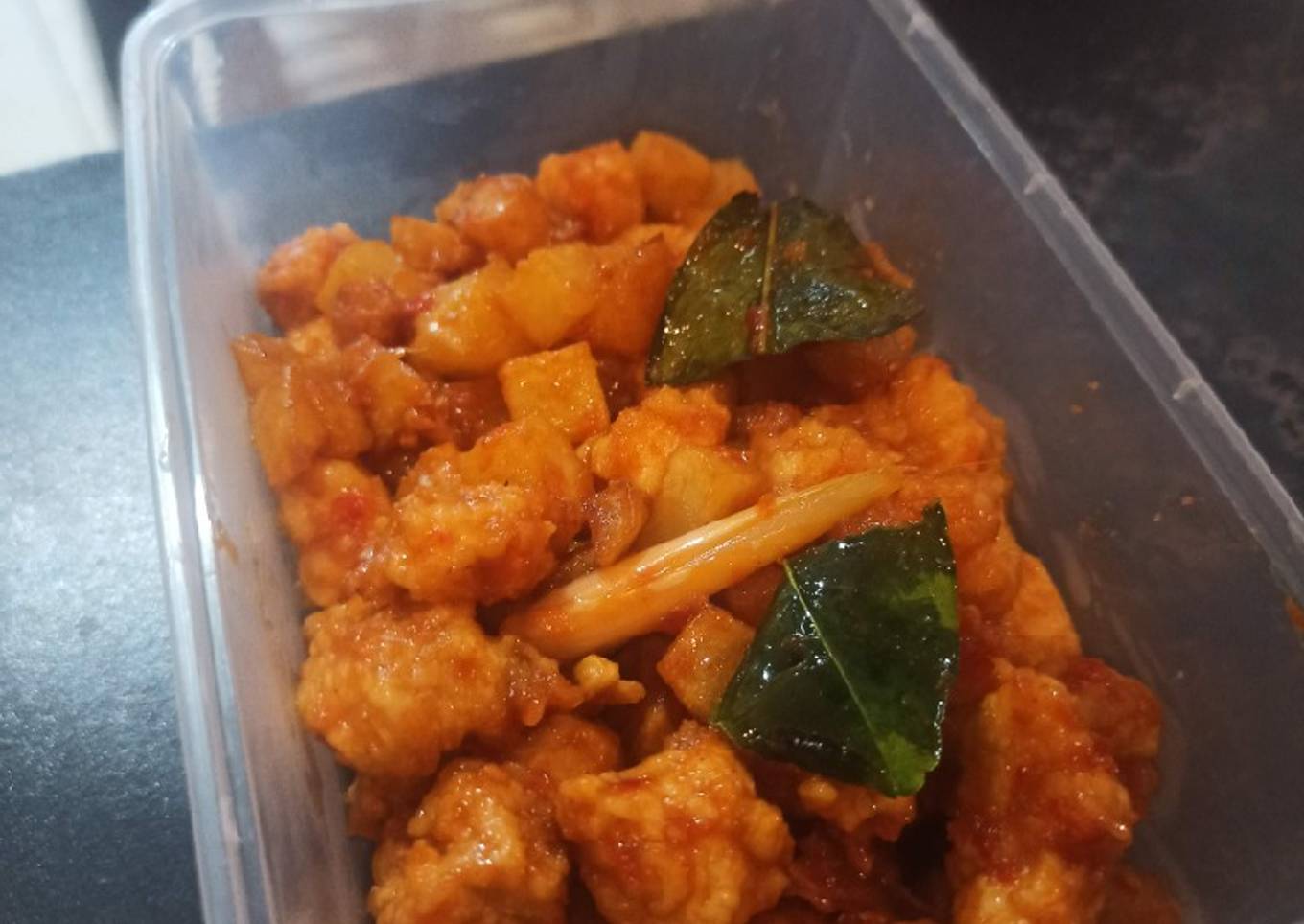 Sambel goreng (non cabe) kentang Dan Dori mpasi 11 bulan +