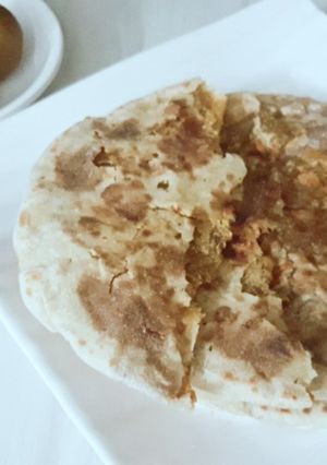 A picture of Puran Poli Village Style.