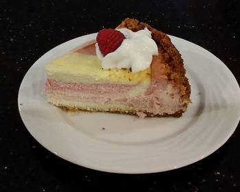 Easy Making Recipe Striped Fresh Raspberry Cheesecake Home Style