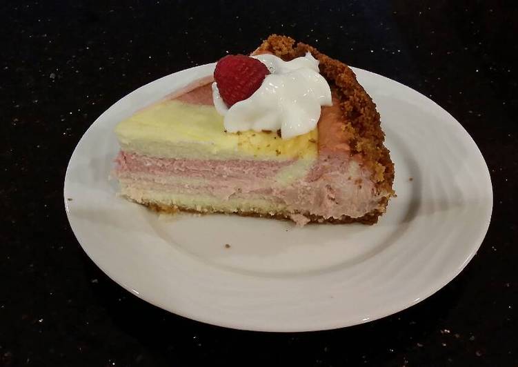 Recipe of Quick Striped Fresh Raspberry Cheesecake