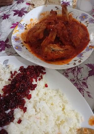 عکسی از دستور زرشک پلو با مرغ