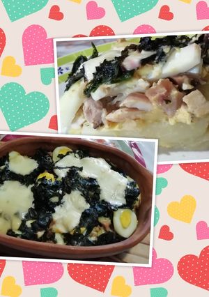Una foto de Pastel de pollo, papa y hojas de remolacha (2+1=3)