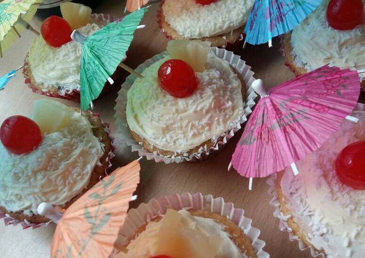 Steps to Make Ultimate Vickys Pina Colada Cupcakes, GF DF EF SF NF