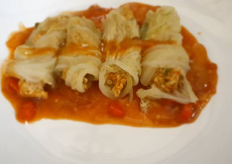 Resep Tofu cabbage roll #diet, Menggugah Selera