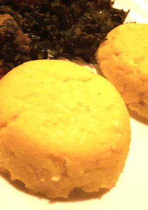 A picture of Tumeric Ugali.