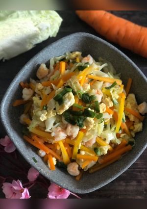 Foto resep Orak arik udang telur