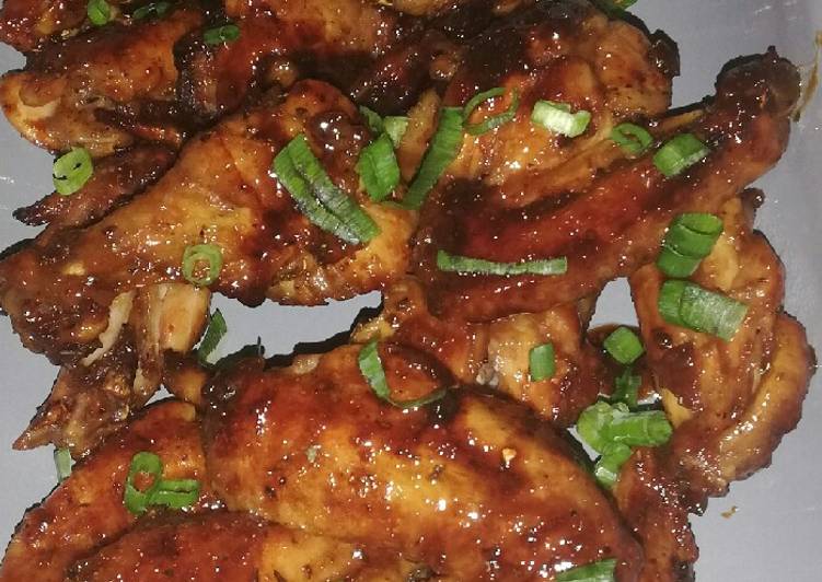 Steps to Make Quick Honey &amp; soy sauce chicken wings