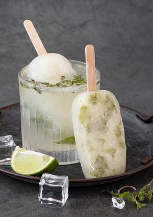A picture of Mojito Ice Pops.