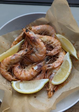 A picture of Air fryer prawns.