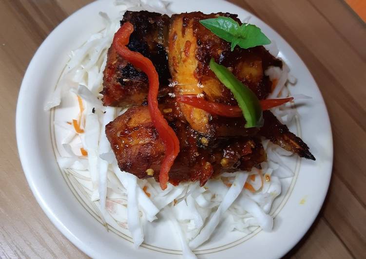 Spicy grilled fish fillet